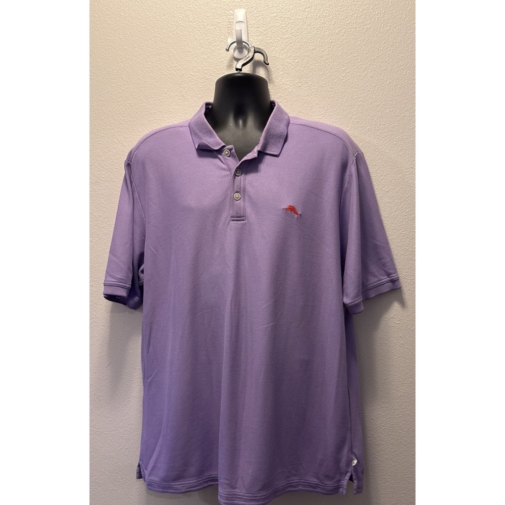 Tommy Bahama‎ IslandZone Polo Purple  Supima Cotton Size Extra Large